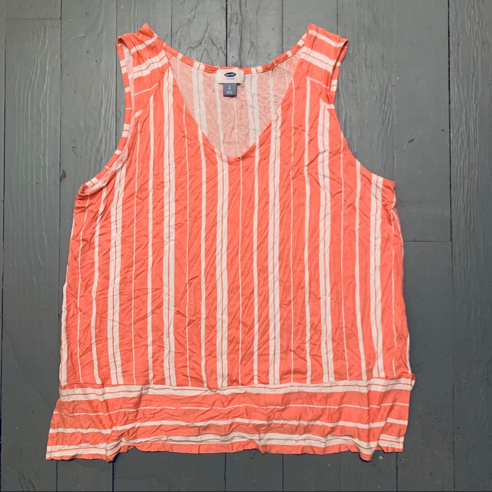 Old Navy Striped Coral Tank
